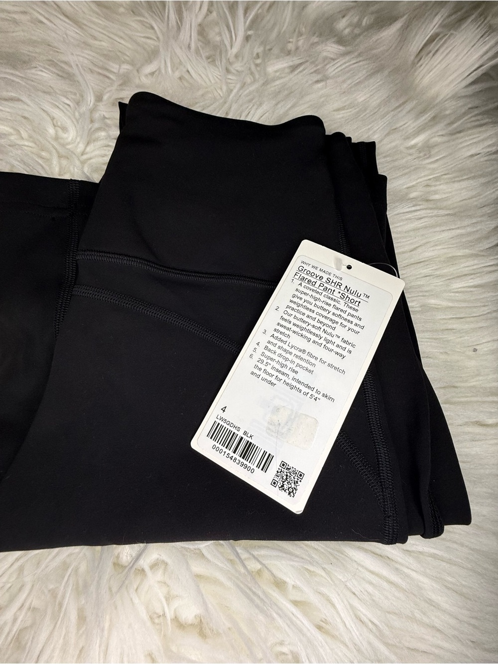 Lululemon Groove SHR Nulu Flared Pant *Short Sz 4 blk NWT